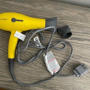 Drybar Vibrant Yellow Hair Dryer with Gray Accents